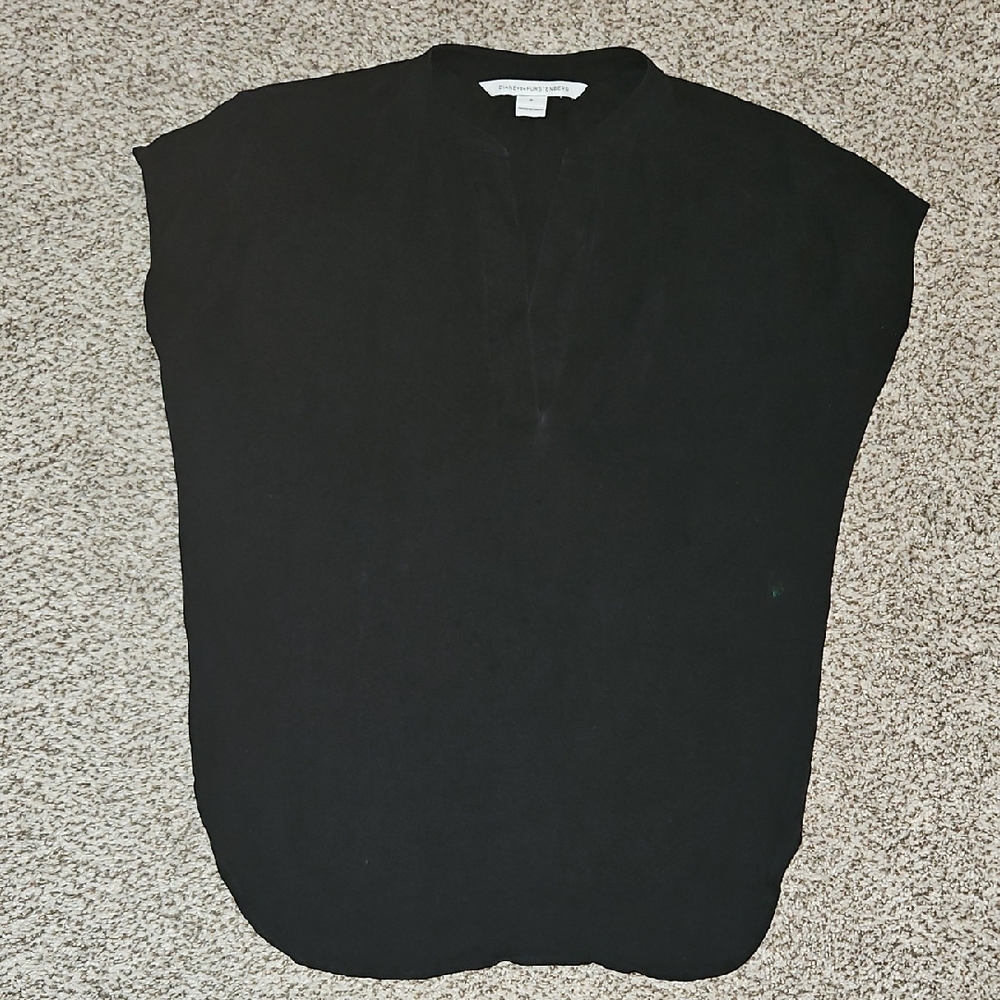 Diane Von Furstenberg Classic Black Sleeveless Top